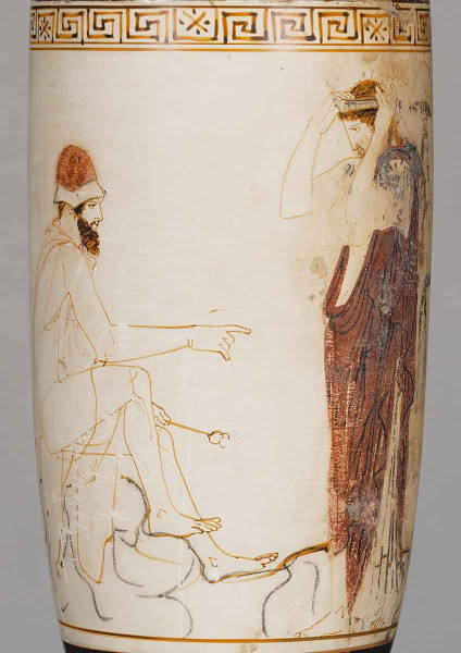 Lekythos mit Verstorbener